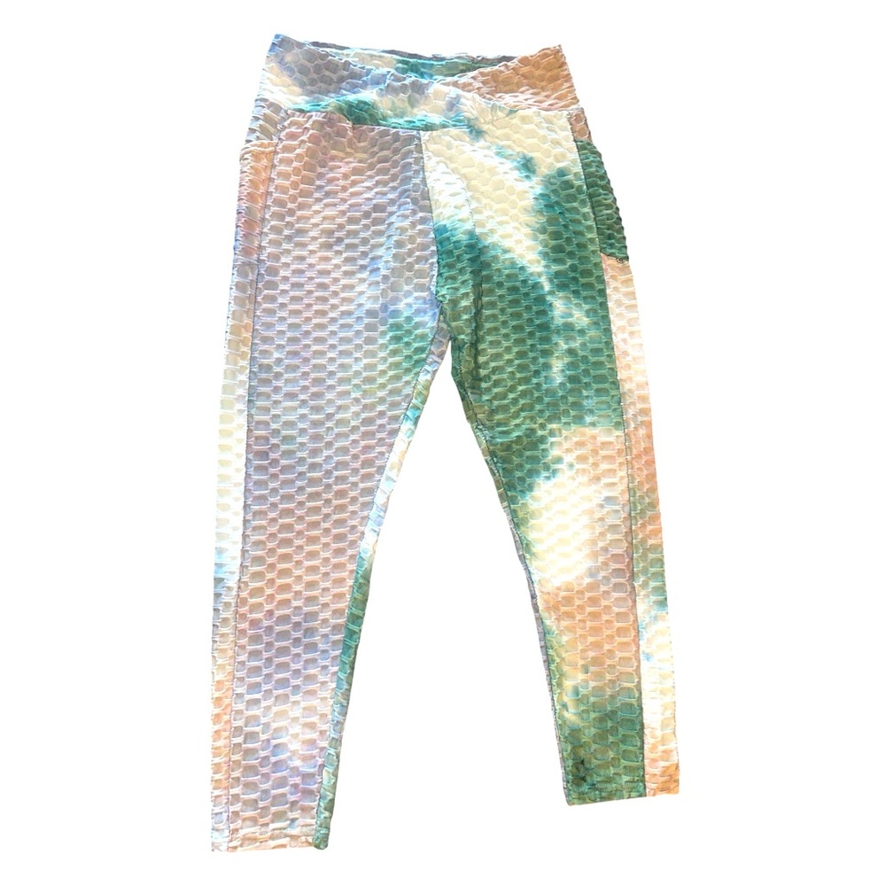 Otos Women’s Size 2X Multicolored Textured Leggings Yoga Pants